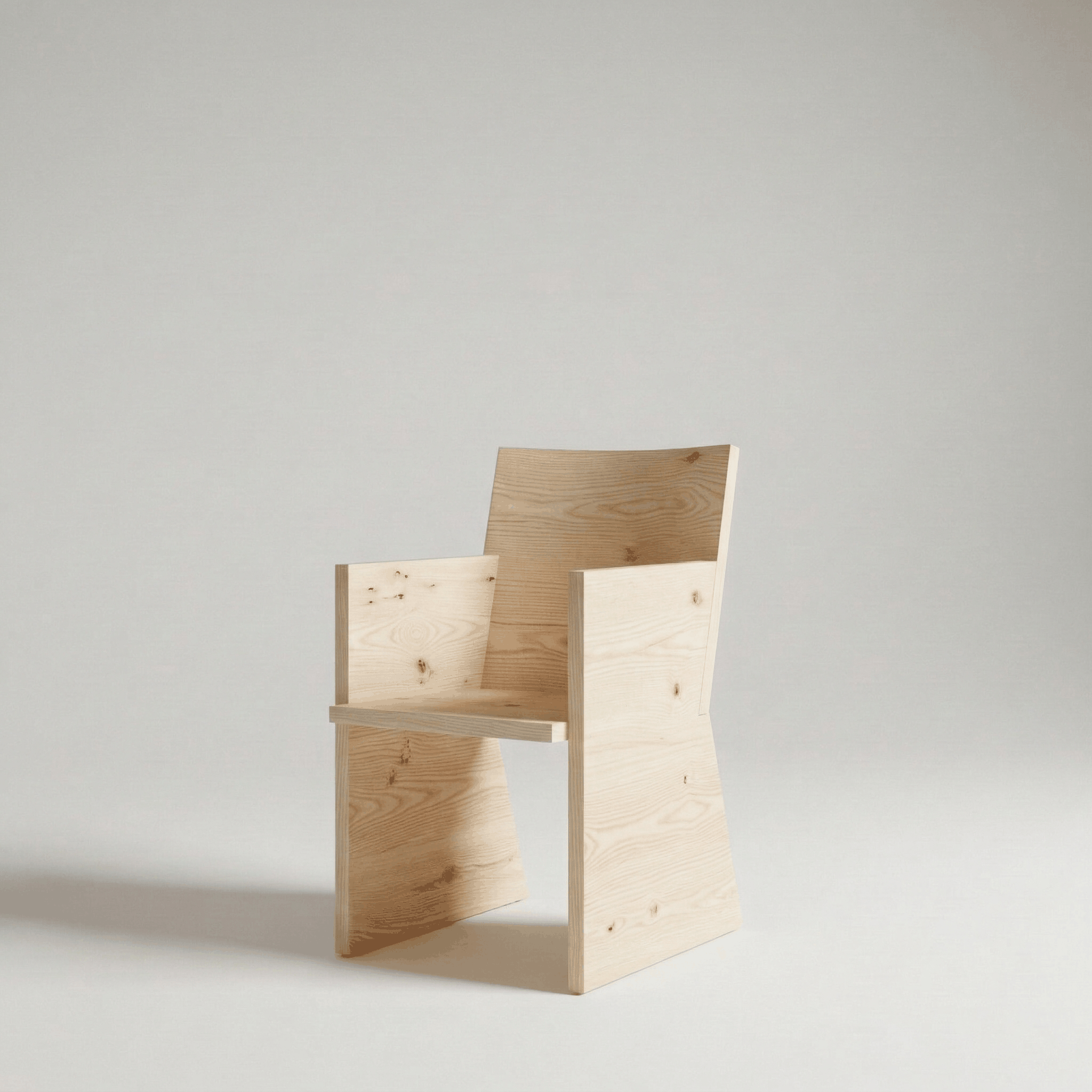 Bois — Geometric Slab Armchair view 4