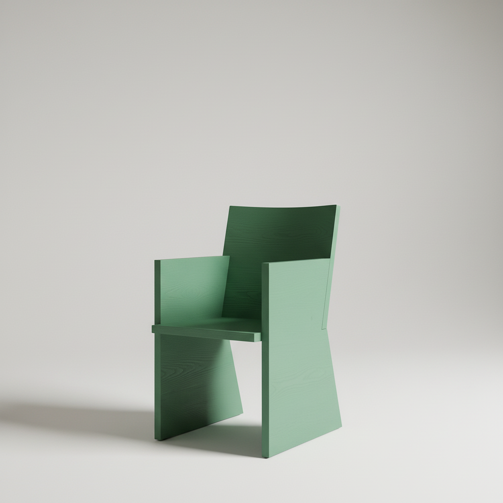 Bois — Geometric Slab Armchair