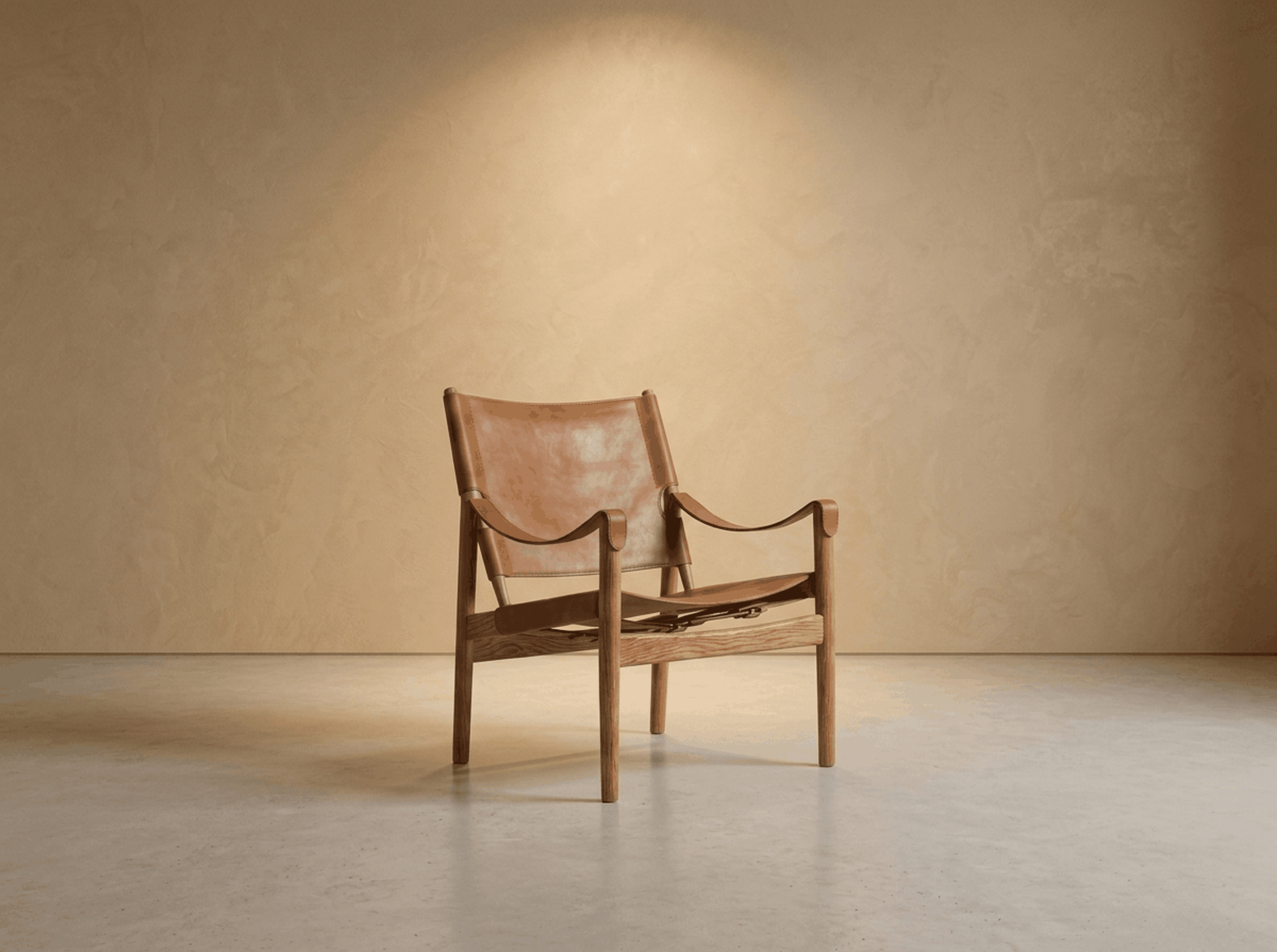 Selle — Leather Sling Armchair view 2