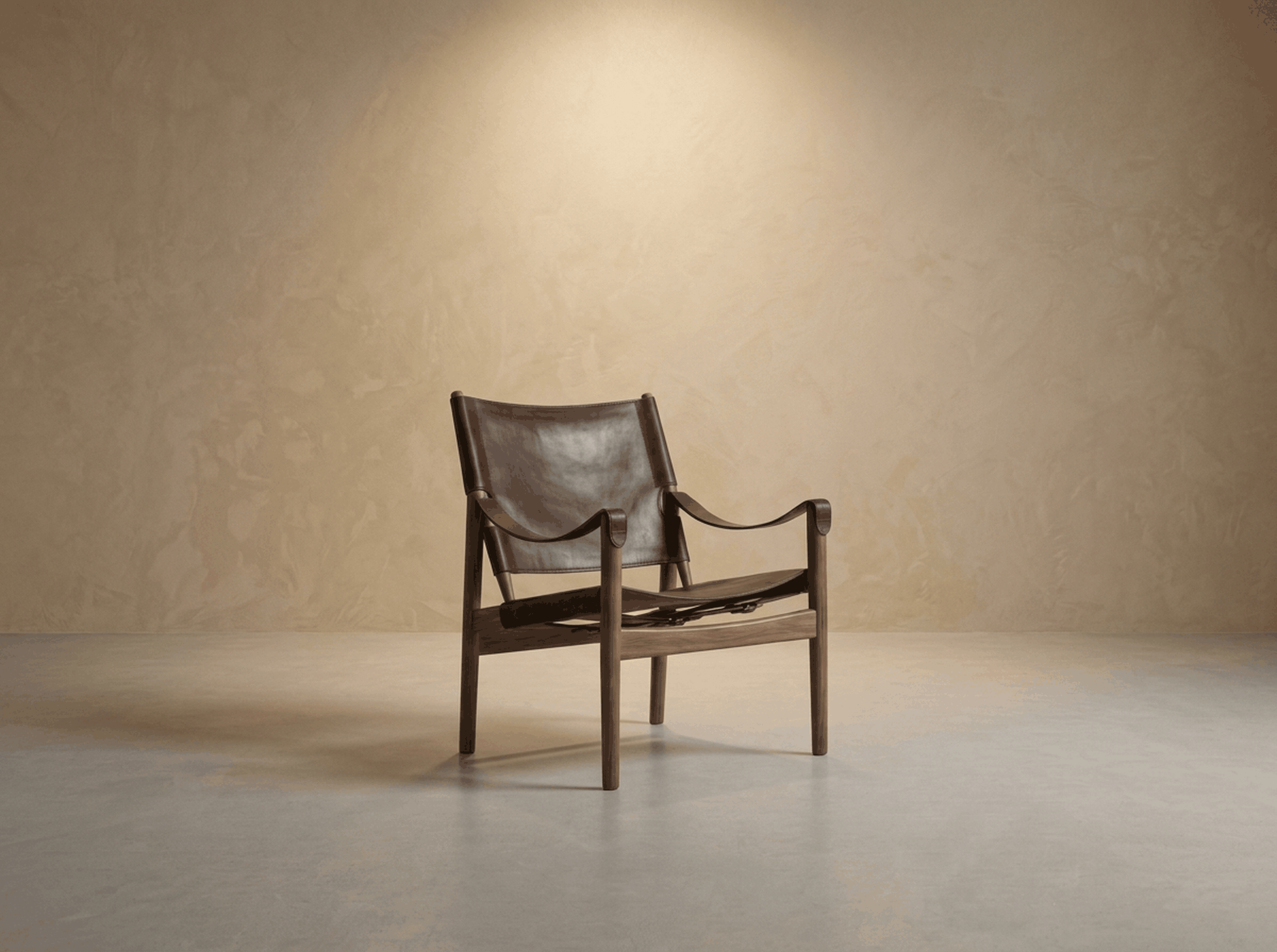 Selle — Leather Sling Armchair view 3